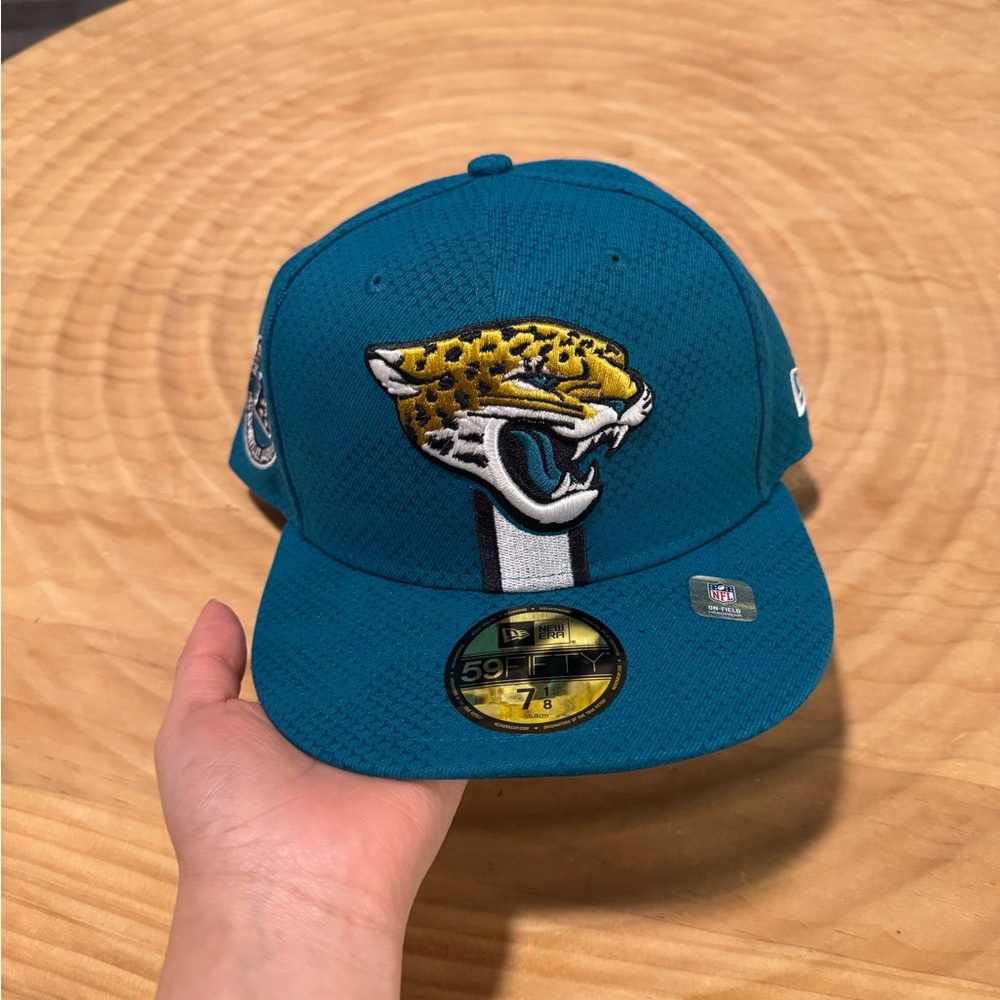 Men's New Era Teal Jacksonville Jaguars Main Patch 59FIFTY Fitted Hat